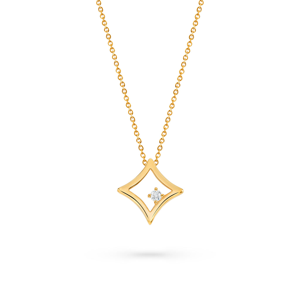 The Gilded Sky Necklace | 18k Yellow Gold & Diamond