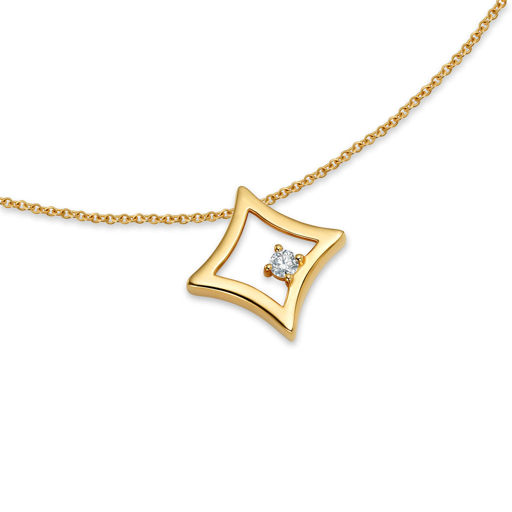 The Gilded Sky Necklace | 18k Yellow Gold & Diamond
