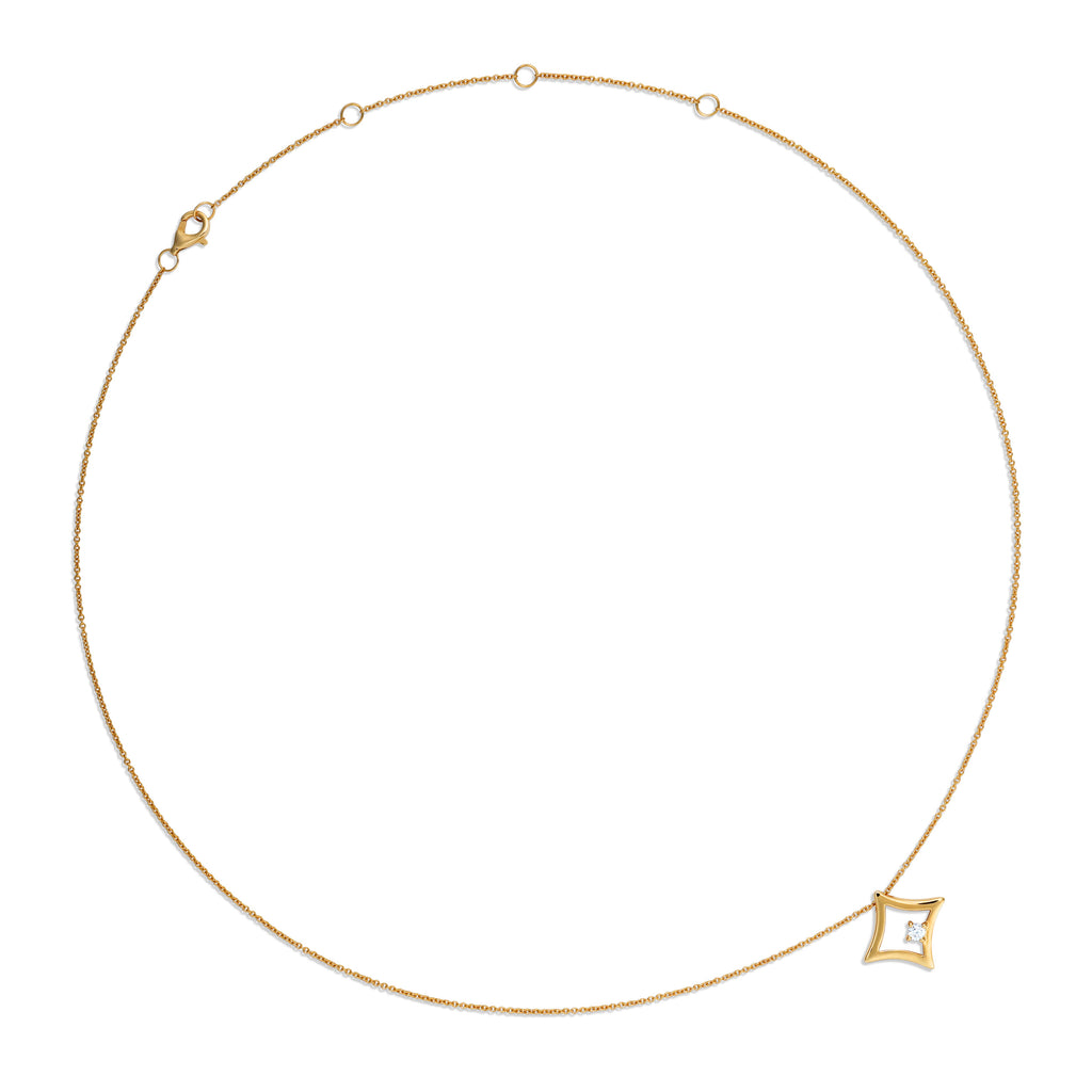 The Gilded Sky Necklace | 18k Yellow Gold & Diamond