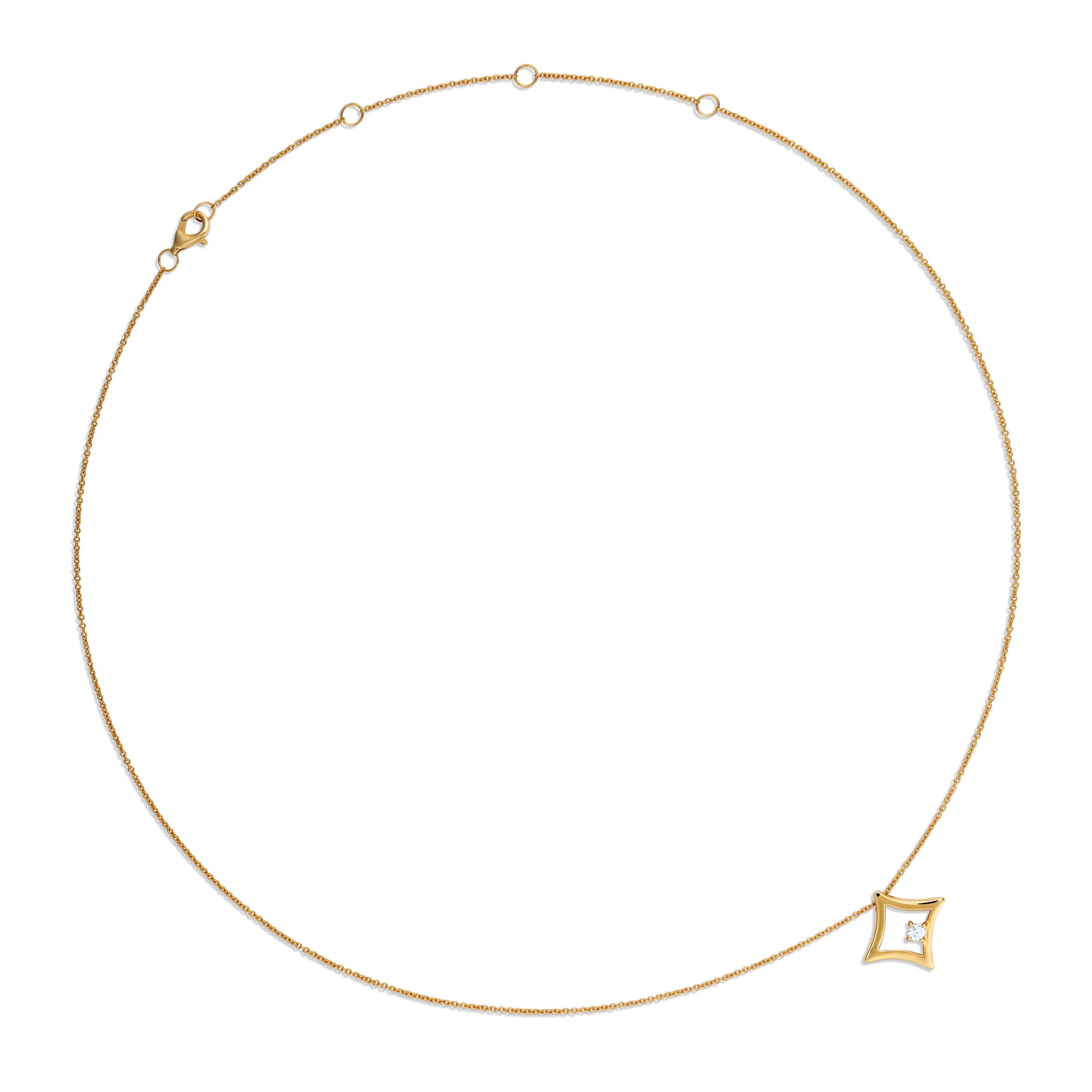 The Gilded Sky Necklace | 18k Yellow Gold & Diamond