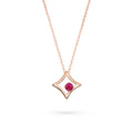 The Gilded Sky Necklace | 18k Rose Gold & Ruby