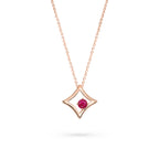 The Gilded Sky Necklace | 18k Rose Gold & Ruby