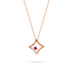 The Gilded Sky Necklace | 18k Rose Gold & Ruby