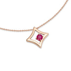 The Gilded Sky Necklace | 18k Rose Gold & Ruby