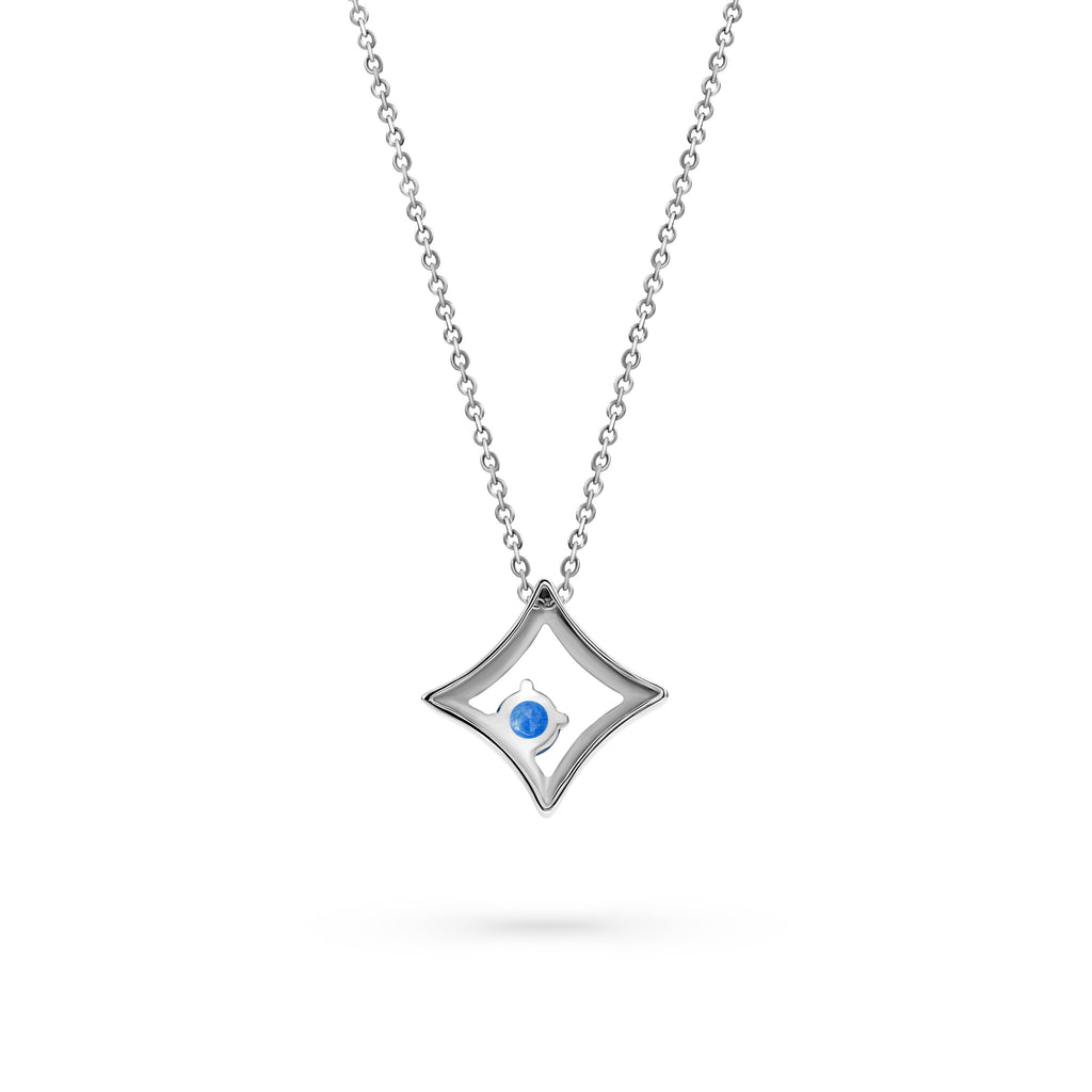 The Gilded Sky Necklace | 18k White Gold & Sapphire