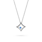 The Gilded Sky Necklace | 18k White Gold & Sapphire