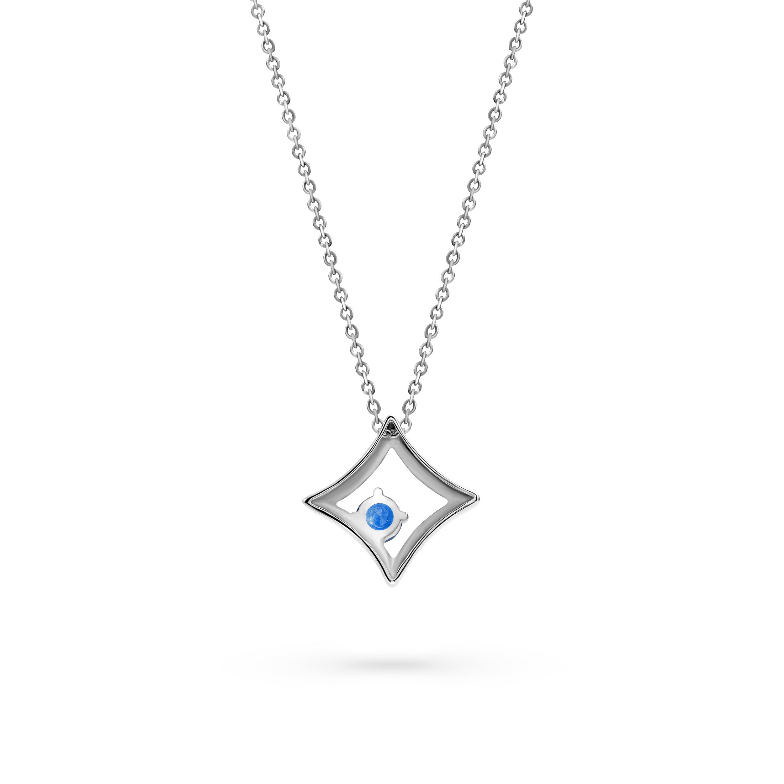 The Gilded Sky Necklace | 18k White Gold & Sapphire