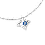 The Gilded Sky Necklace | 18k White Gold & Sapphire