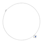 The Gilded Sky Necklace | 18k White Gold & Sapphire