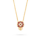 The Infinite Bouquet Necklace | 18k Yellow Gold, Diamond & Ruby