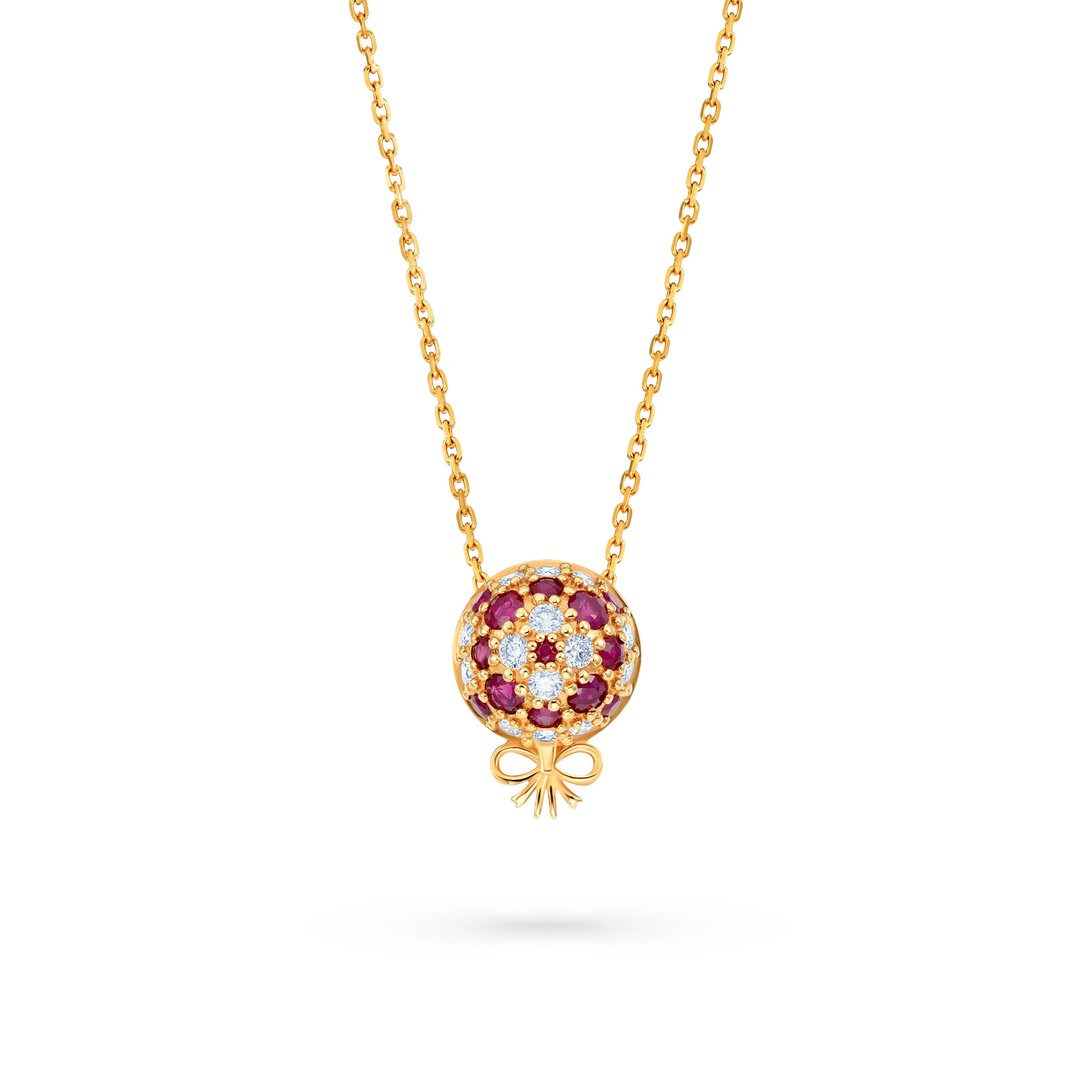 The Infinite Bouquet Necklace | 18k Yellow Gold, Diamond & Ruby