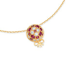 The Infinite Bouquet Necklace | 18k Yellow Gold, Diamond & Ruby