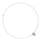 The Infinite Bouquet Necklace | 18k White Gold, Diamond & Blue Sapphire