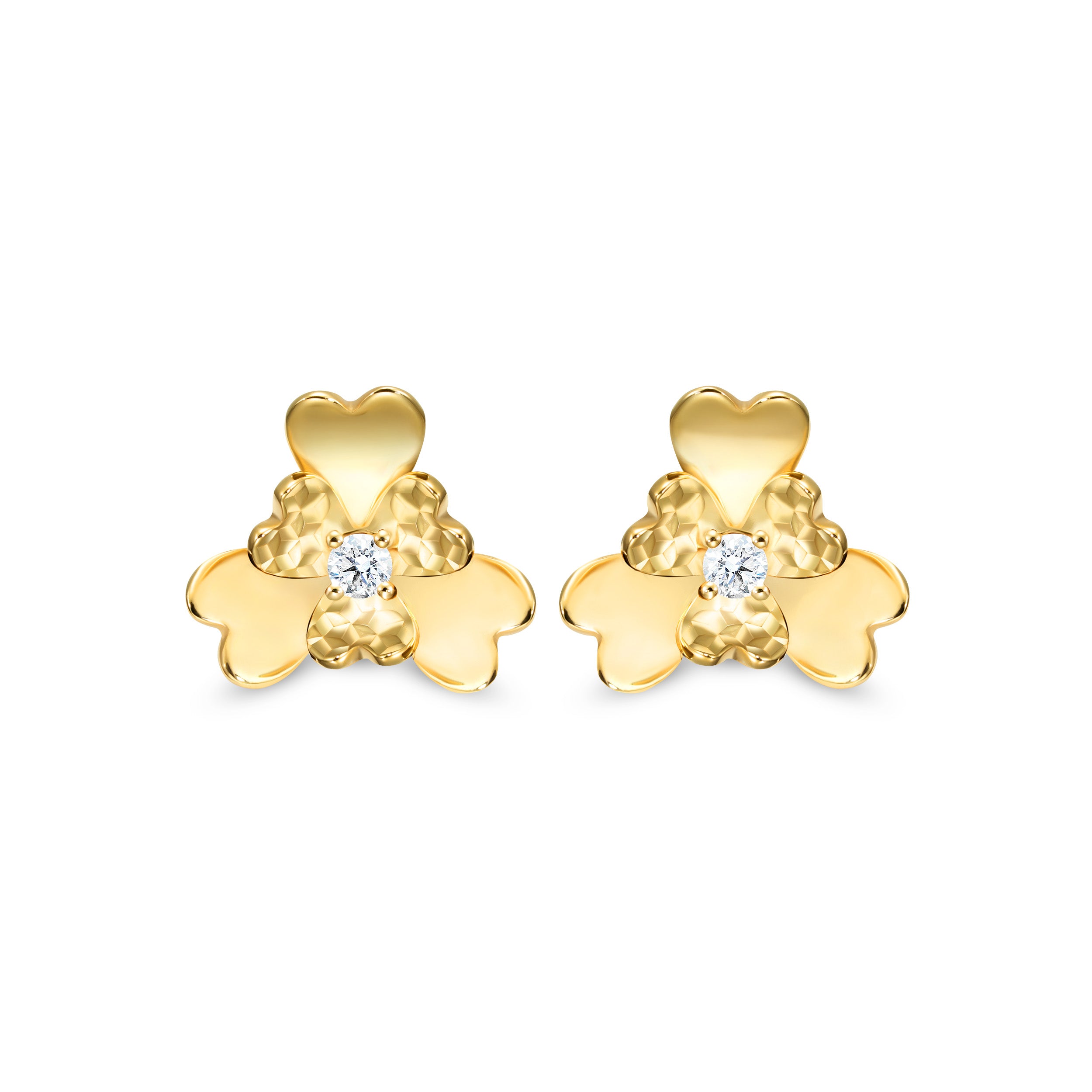 The Superbloom Earrings | 18k Yellow Gold & Diamond
