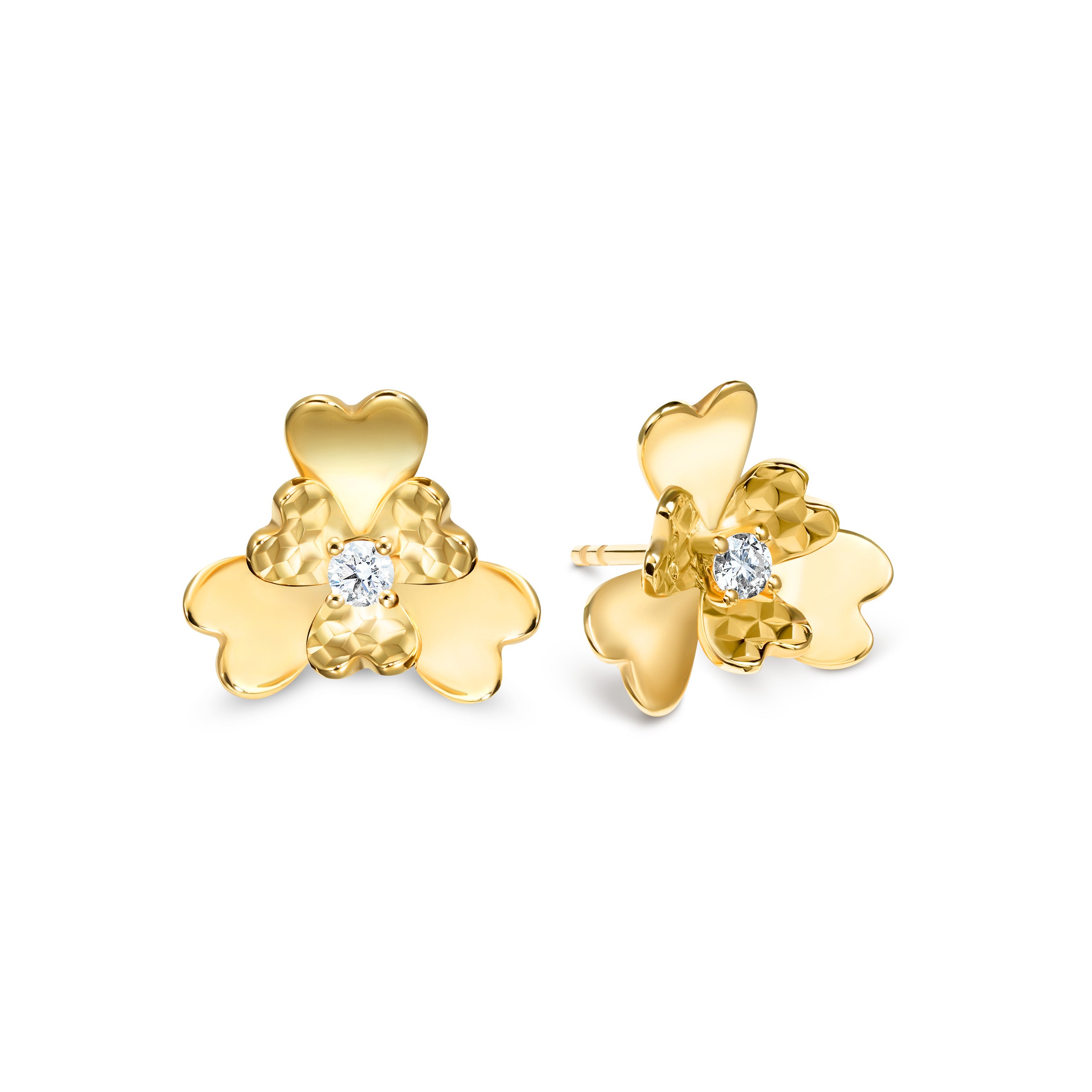 The Superbloom Earrings | 18k Yellow Gold & Diamond