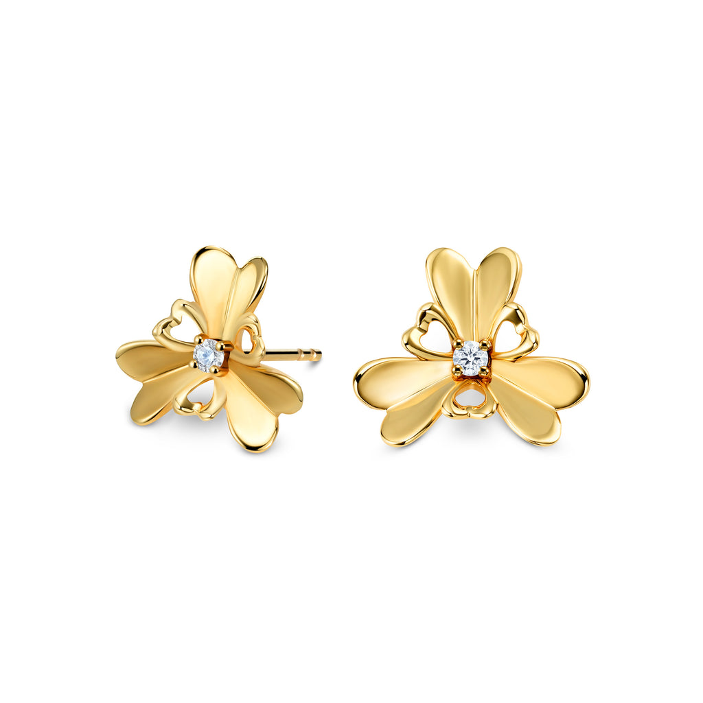 The Wild Heart Earrings | 18k Yellow Gold & Diamond