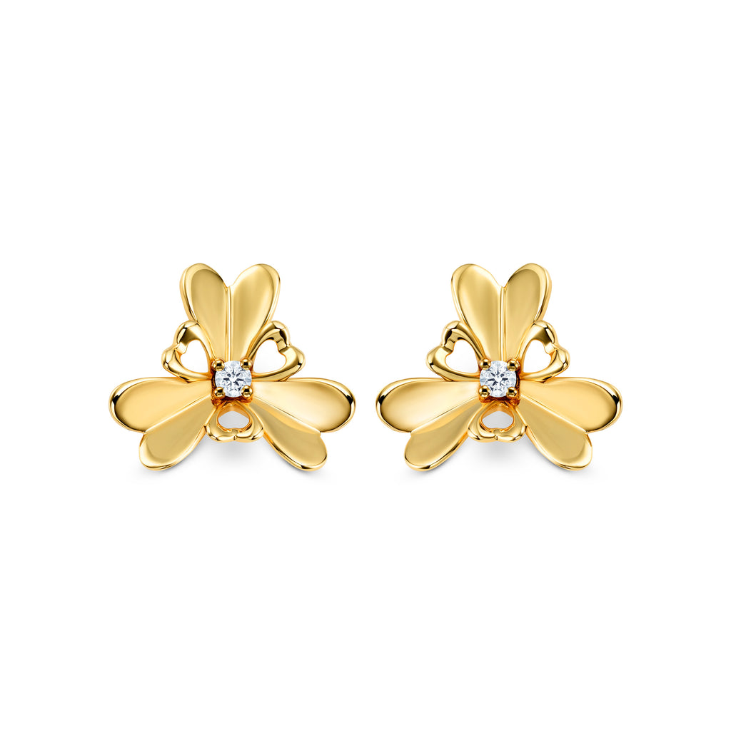 The Wild Heart Earrings | 18k Yellow Gold & Diamond