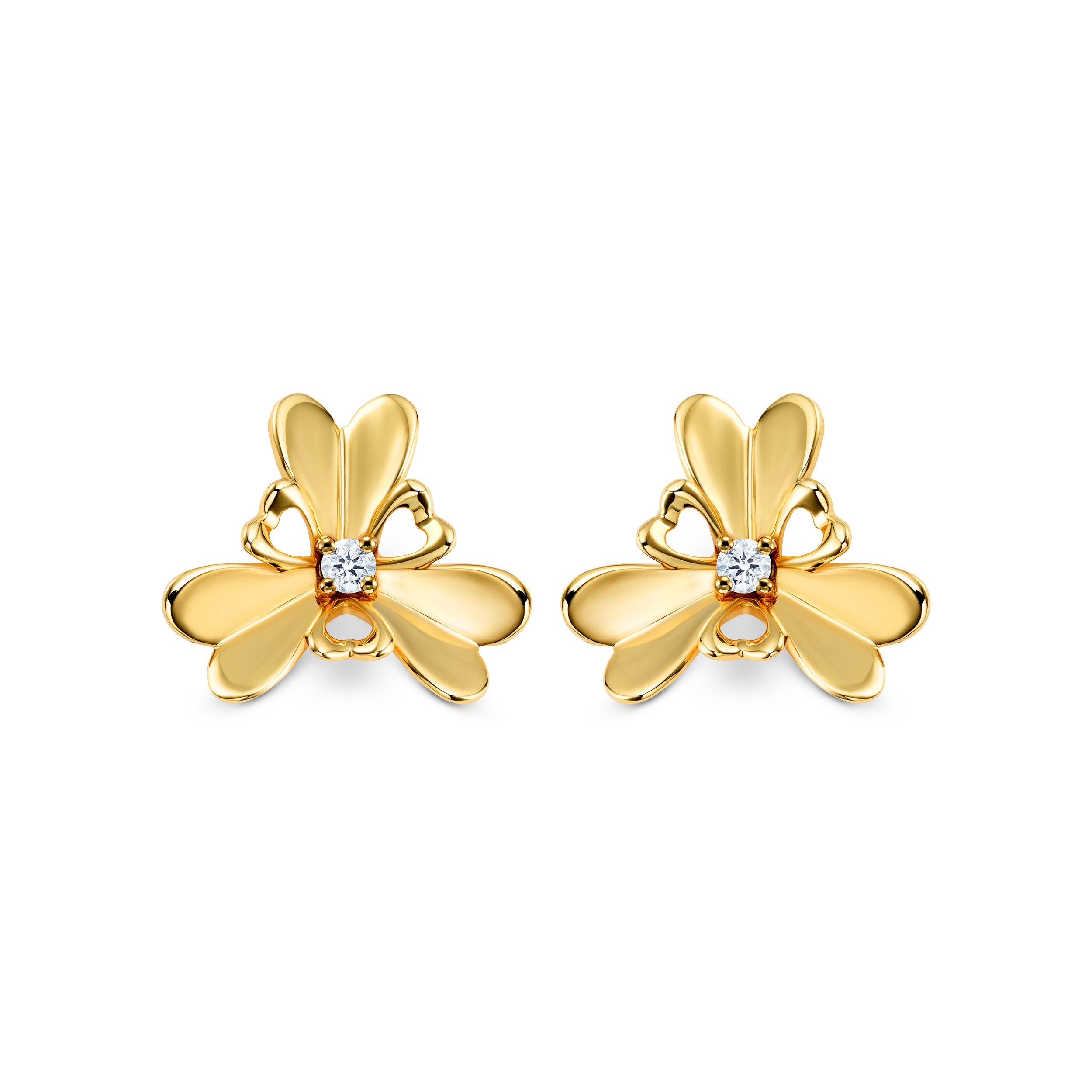 The Wild Heart Earrings | 18k Yellow Gold & Diamond
