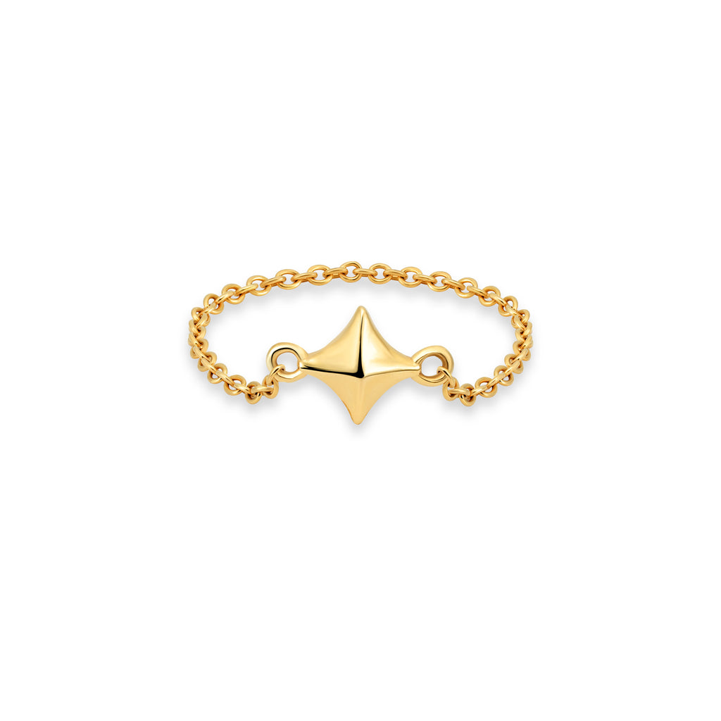 The Free Spirit Chain Ring | 18k Yellow Gold