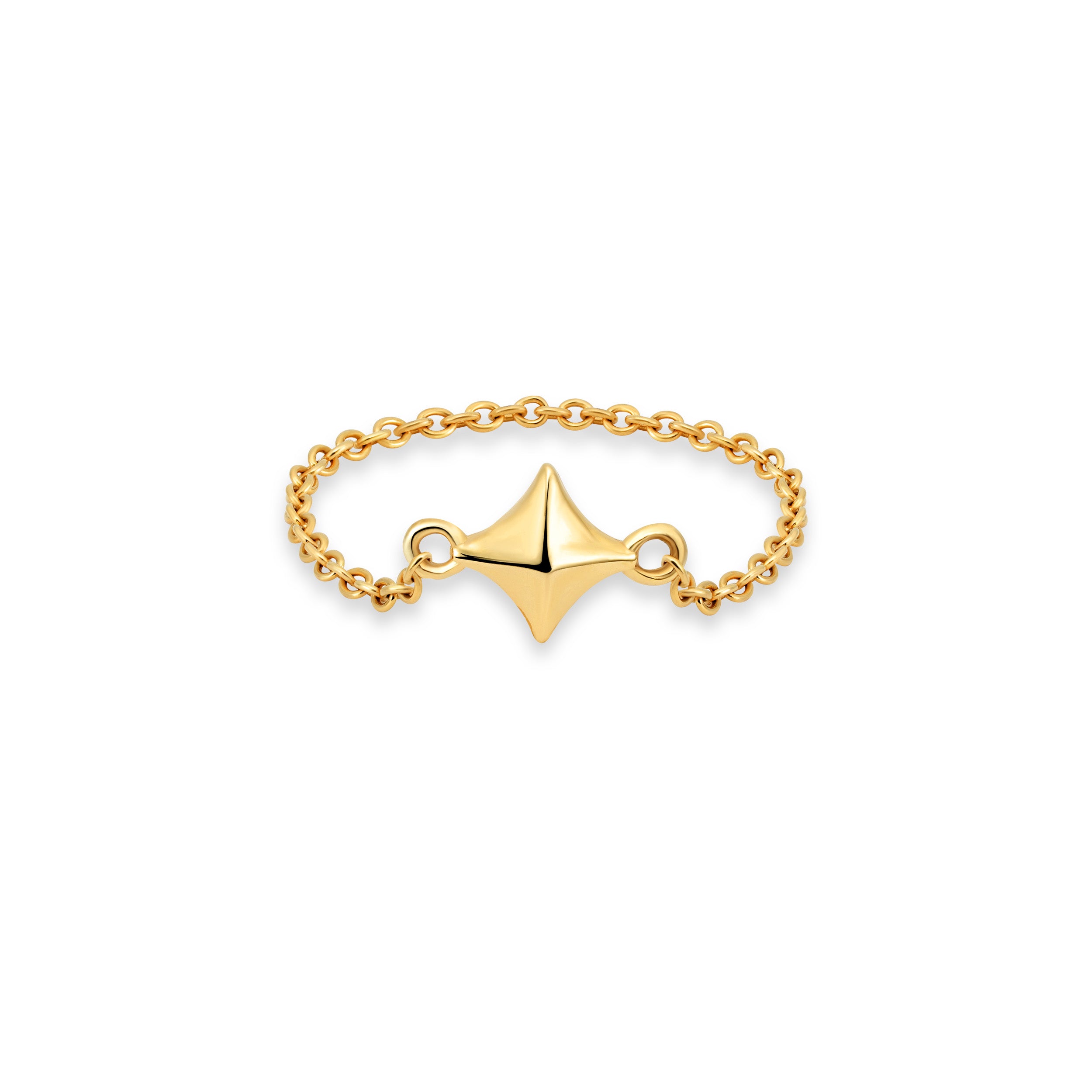 The Free Spirit Chain Ring | 18k Yellow Gold