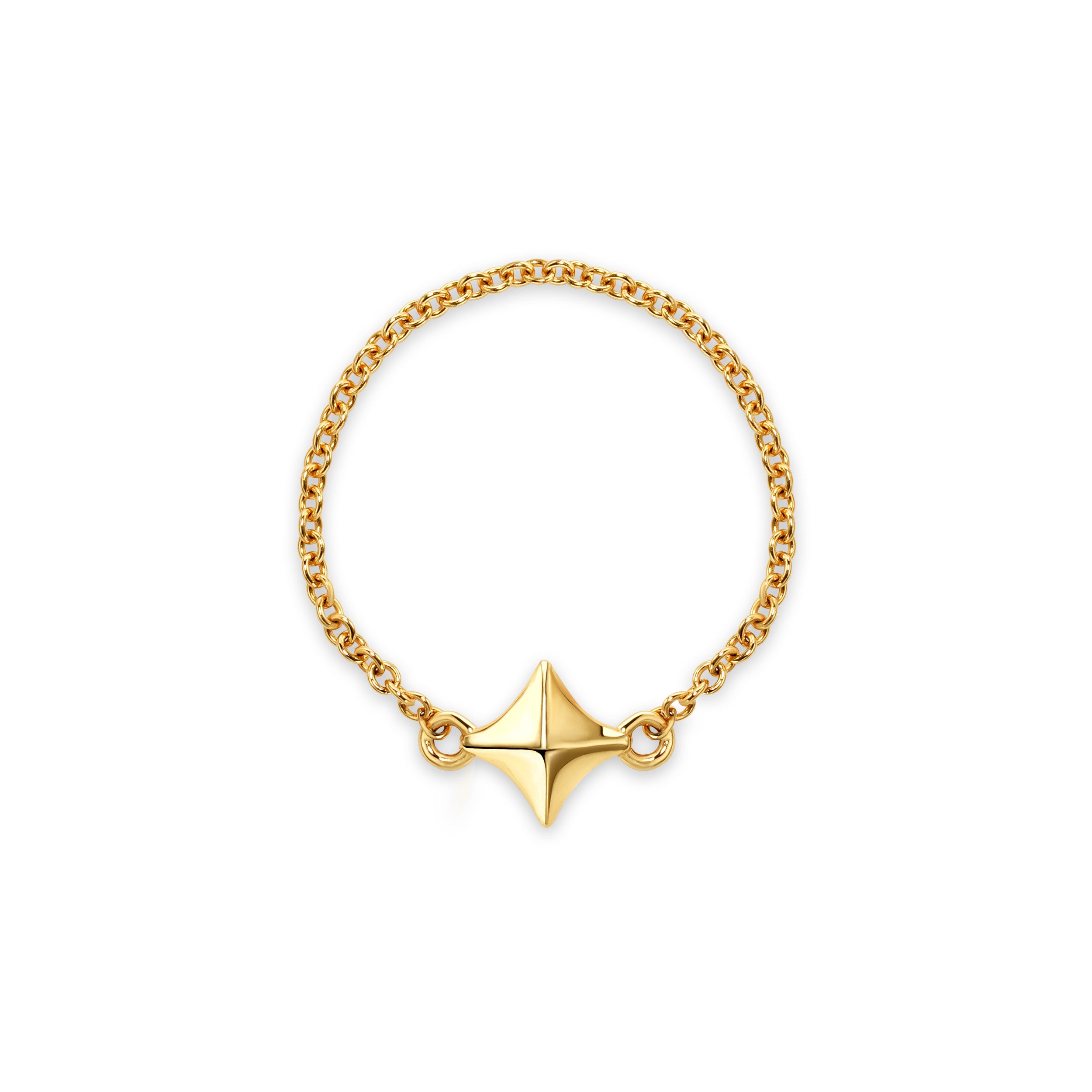 The Free Spirit Chain Ring | 18k Yellow Gold