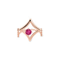 The Gilded Sky Chain Ring | 18k Rose Gold & Ruby