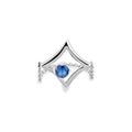 The Gilded Sky Chain Ring | 18k White Gold & Sapphire