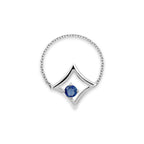 The Gilded Sky Chain Ring | 18k White Gold & Sapphire