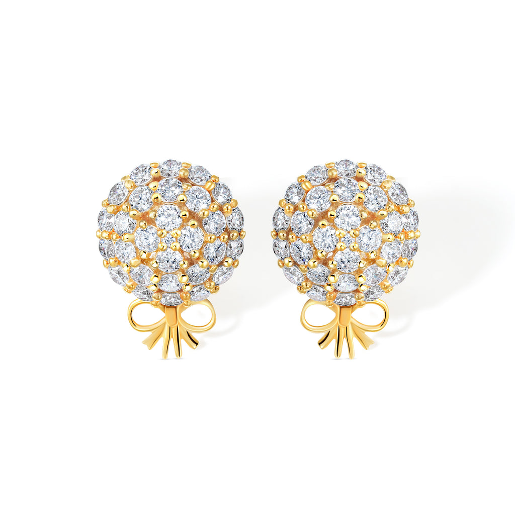 The Infinite Bouquet Earrings | 18k Yellow Gold & Diamond
