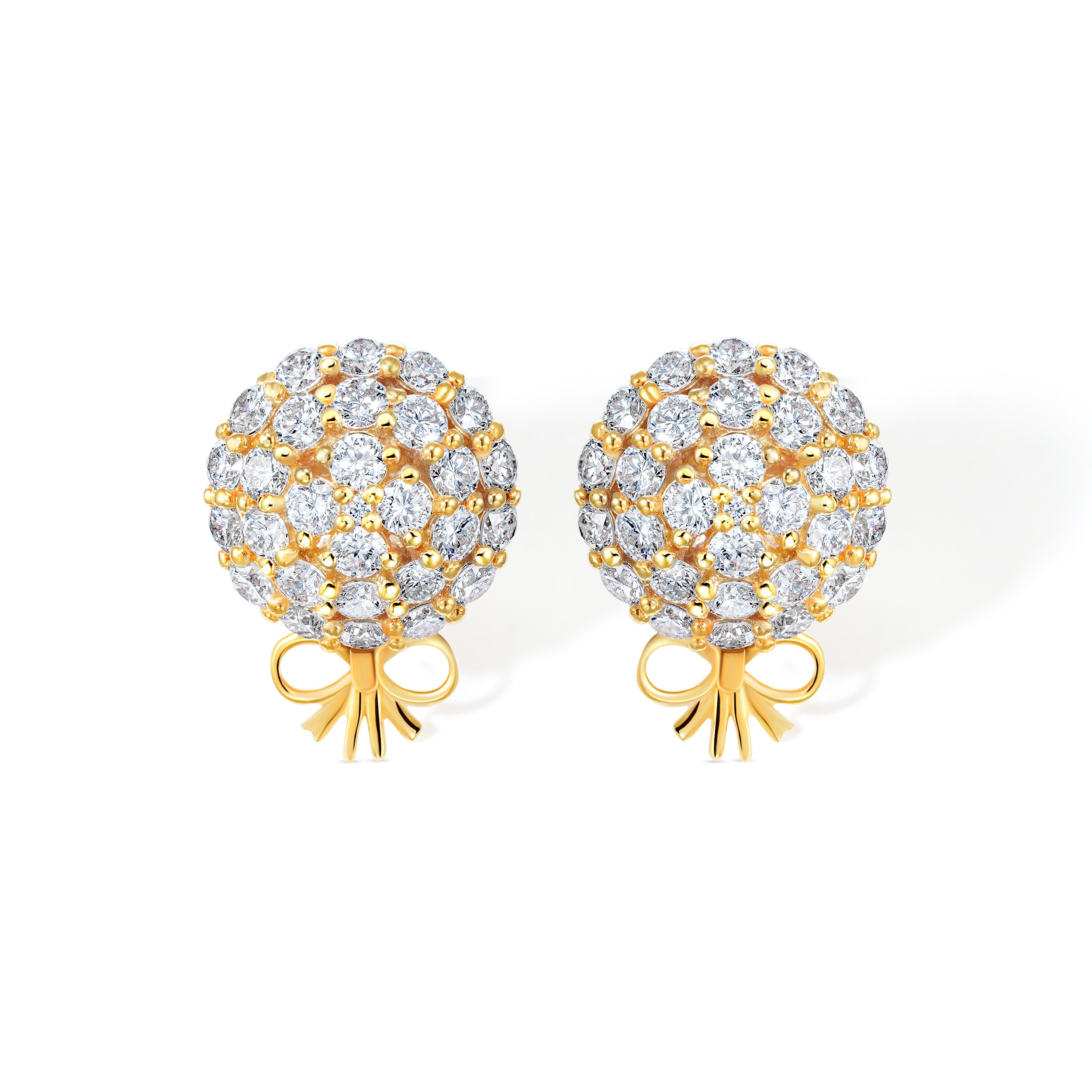 The Infinite Bouquet Earrings | 18k Yellow Gold & Diamond