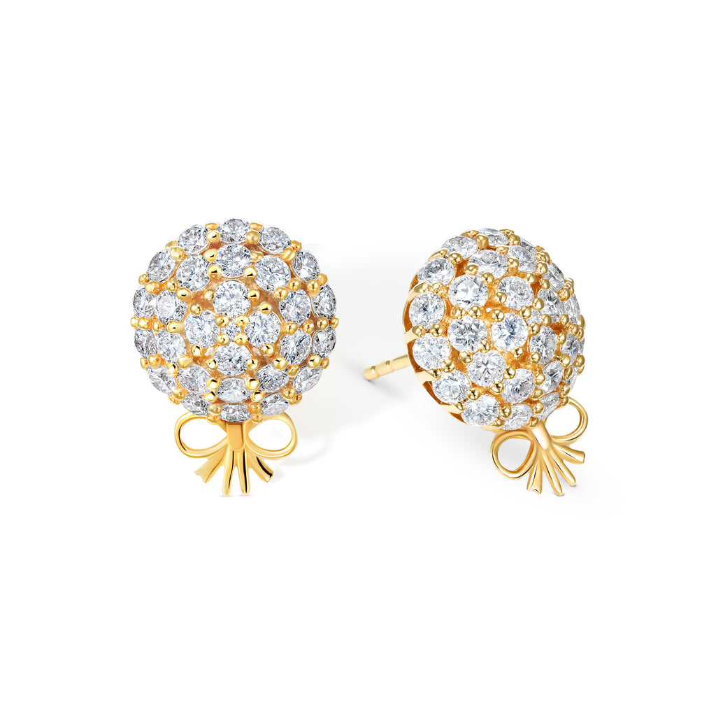 The Infinite Bouquet Earrings | 18k Yellow Gold & Diamond