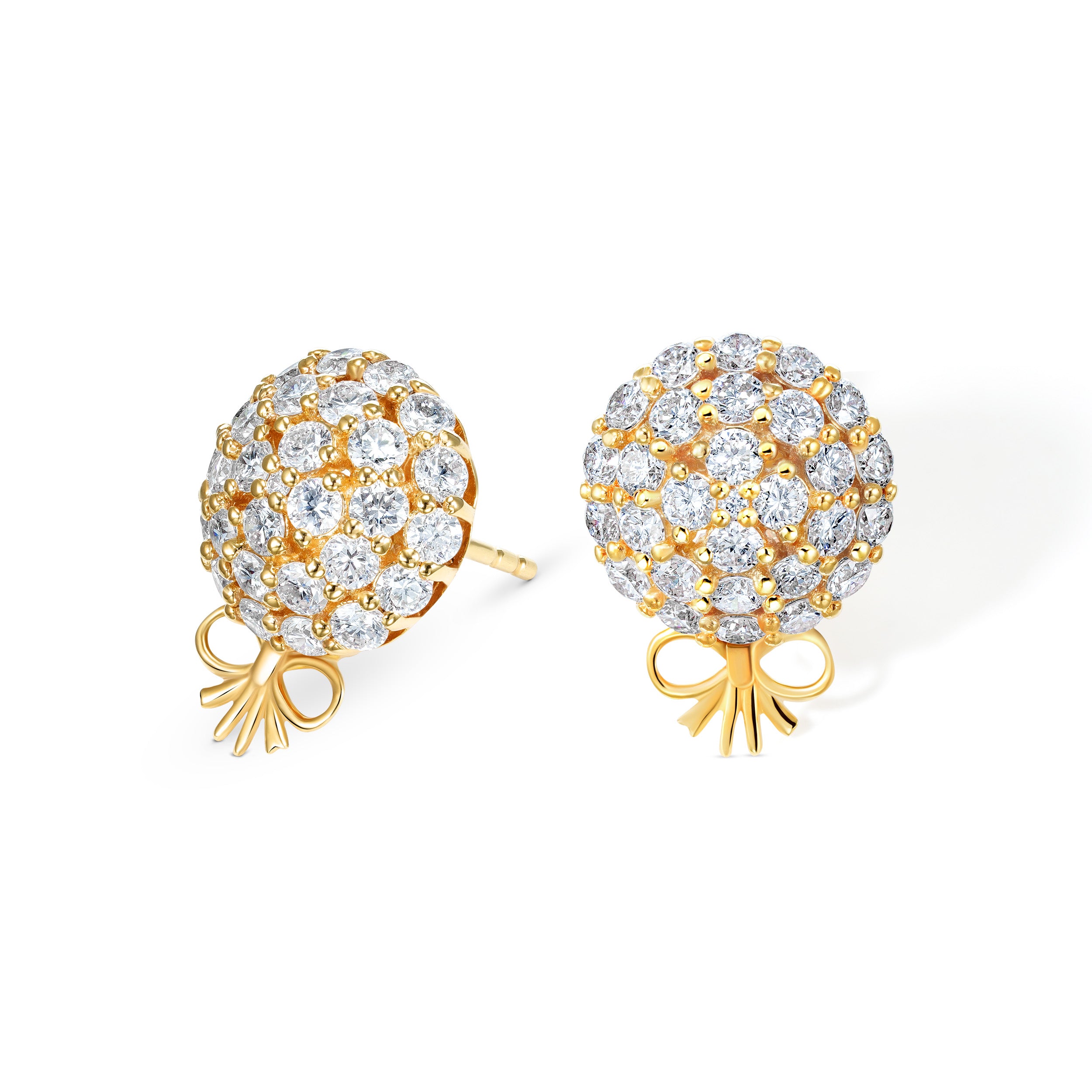 The Infinite Bouquet Earrings | 18k Yellow Gold & Diamond