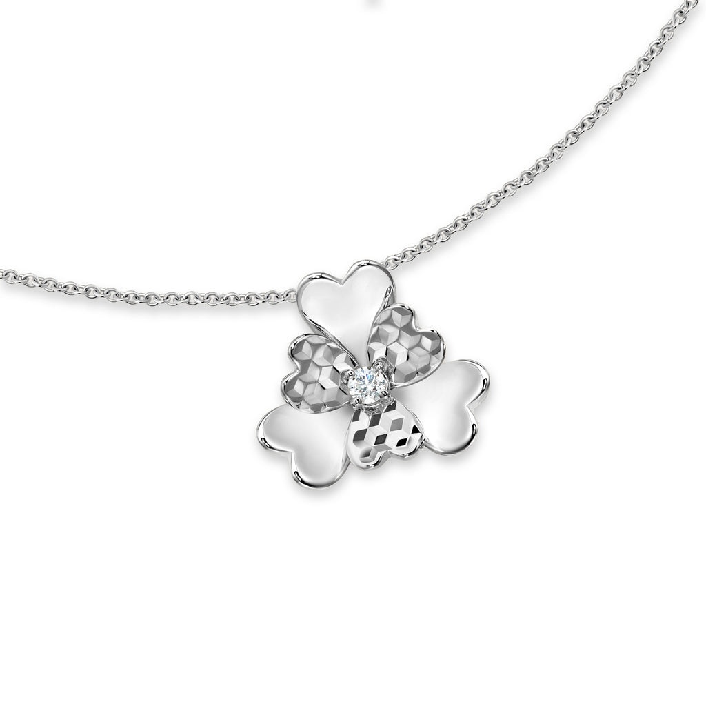 The Superbloom Necklace | 18k White Gold & Diamond