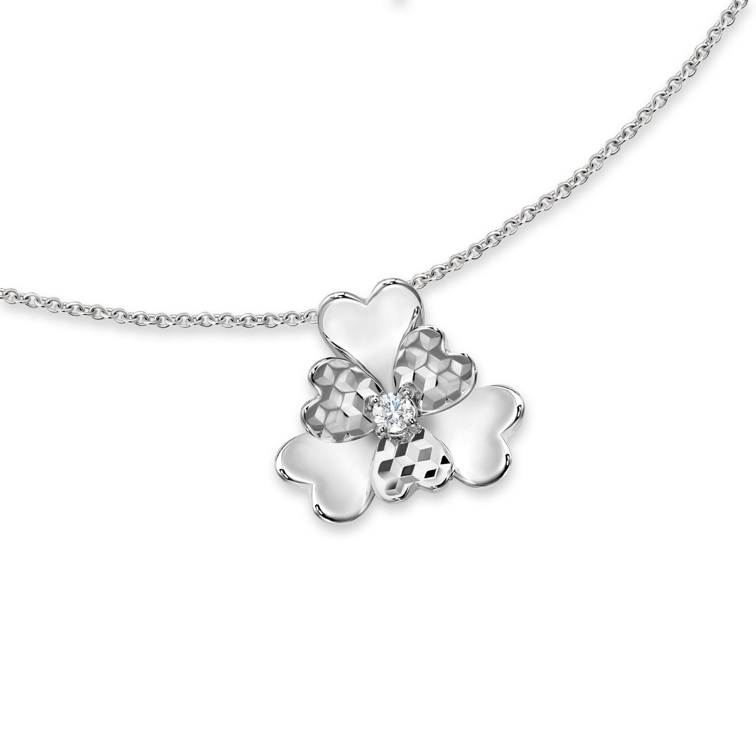 The Superbloom Necklace | 18k White Gold & Diamond