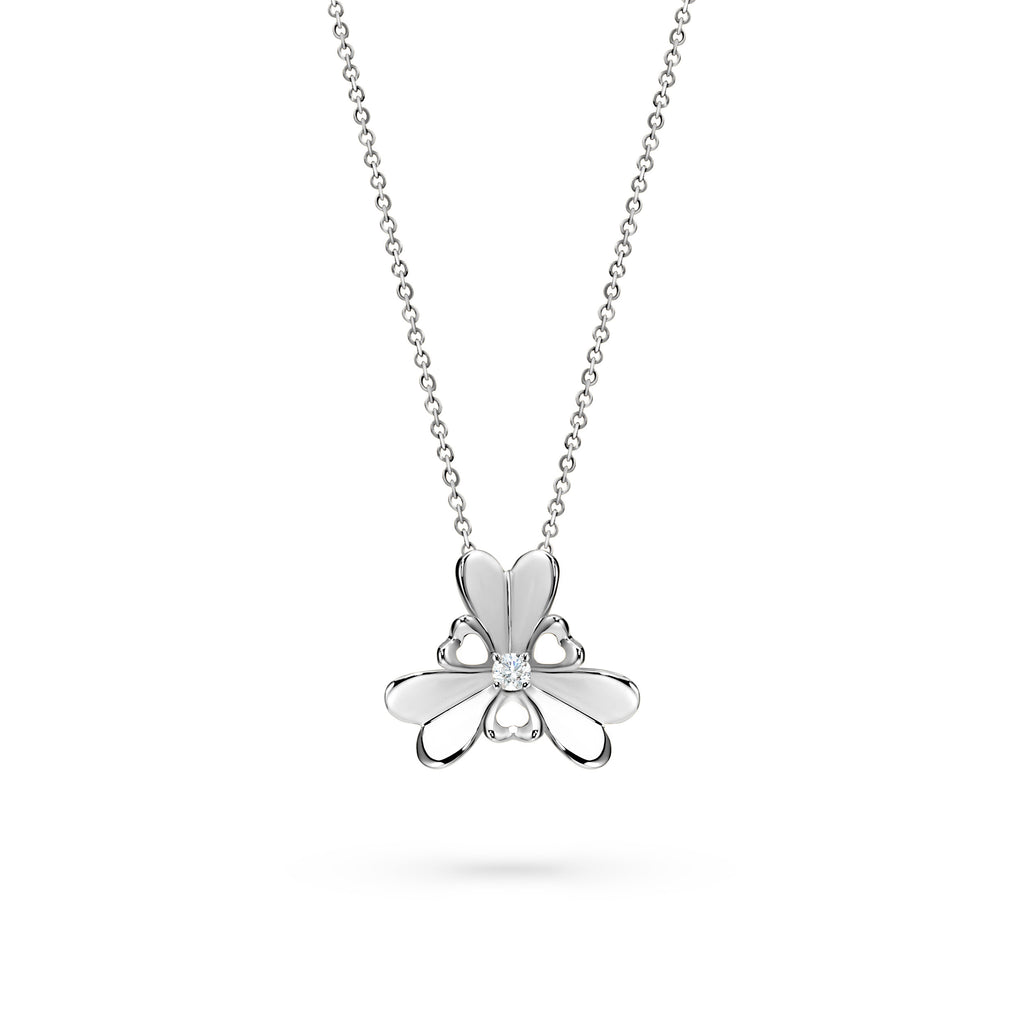 The Wild Heart Necklace | 18k White Gold & Diamond