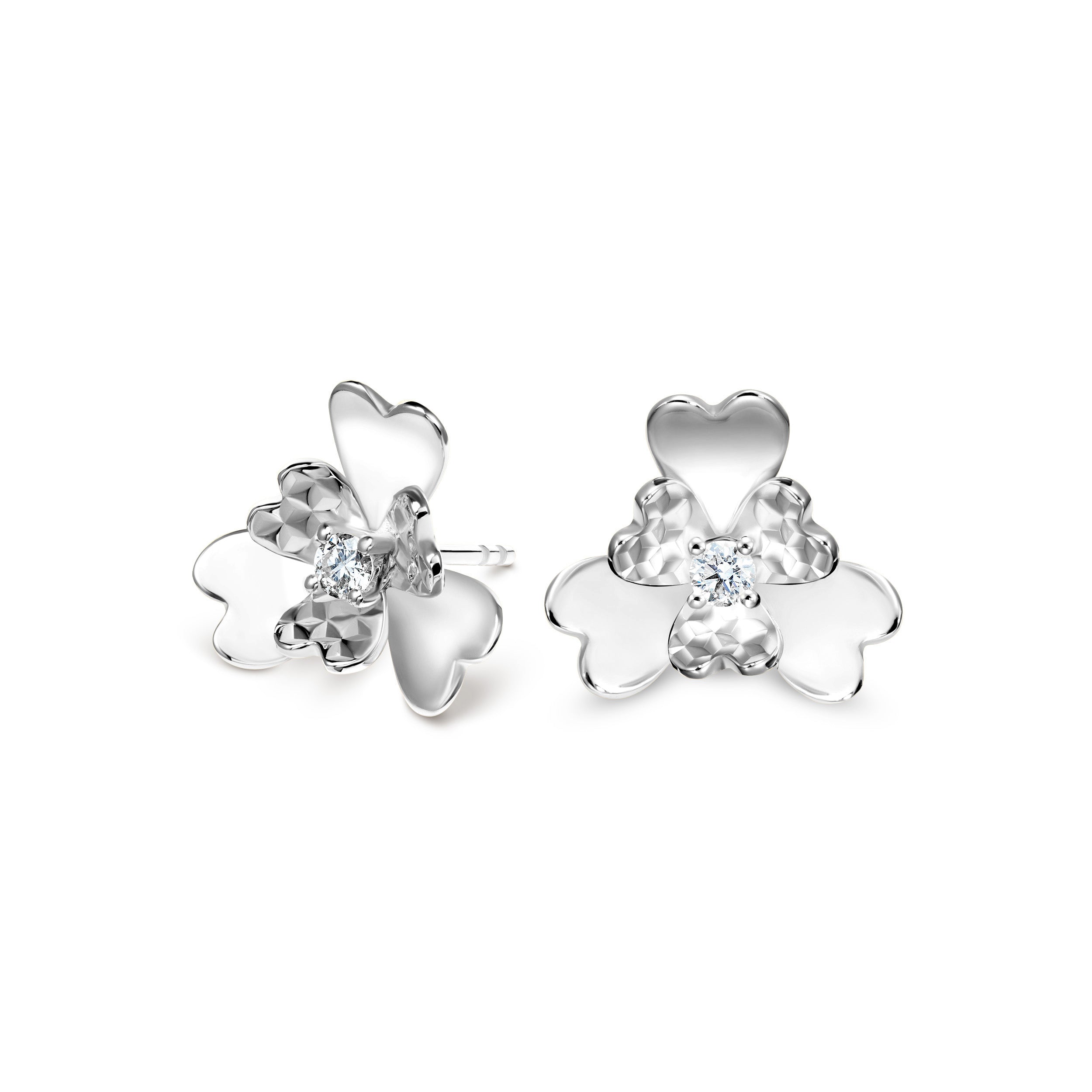 The Superbloom Earrings | 18k White Gold & Diamond