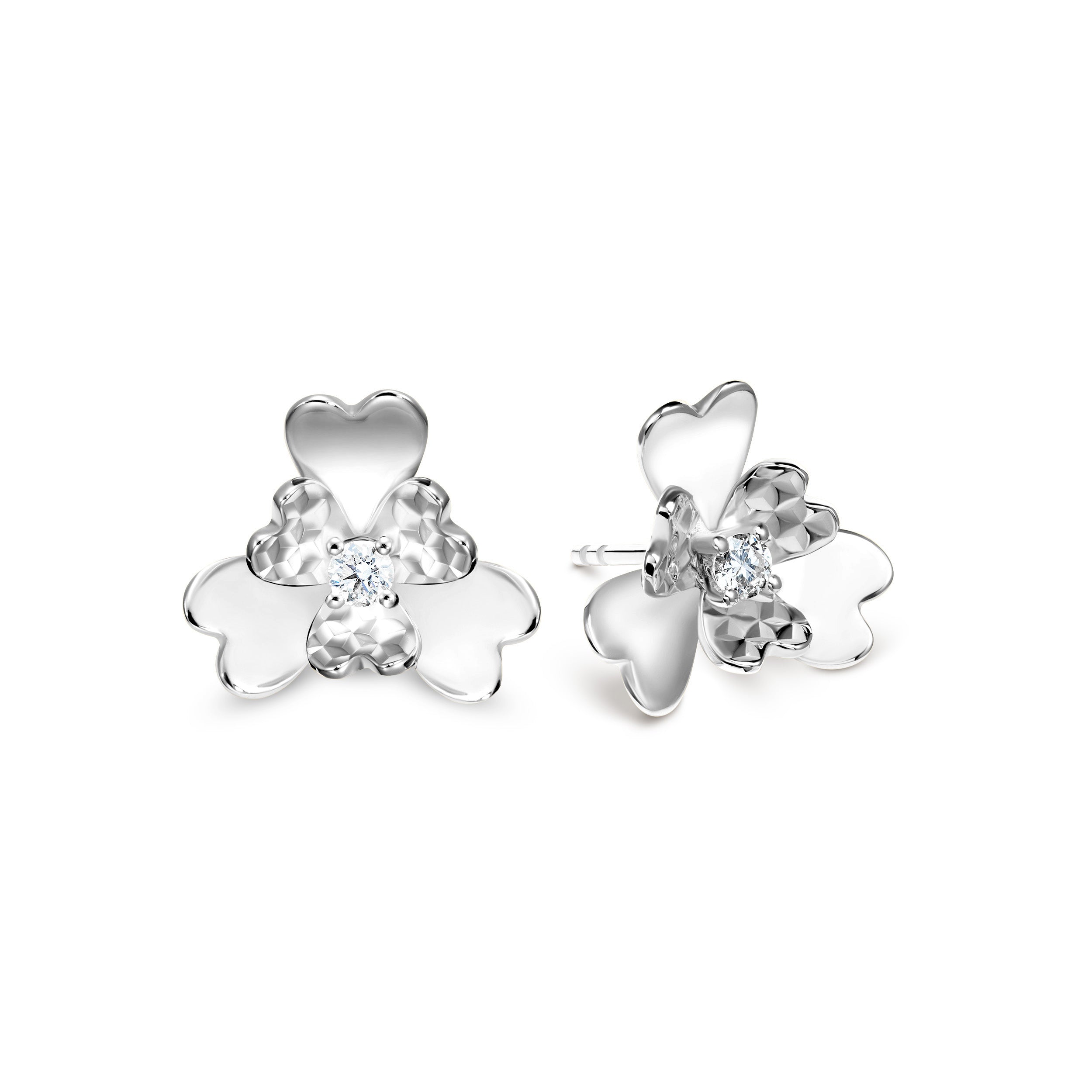 The Superbloom Earrings | 18k White Gold & Diamond