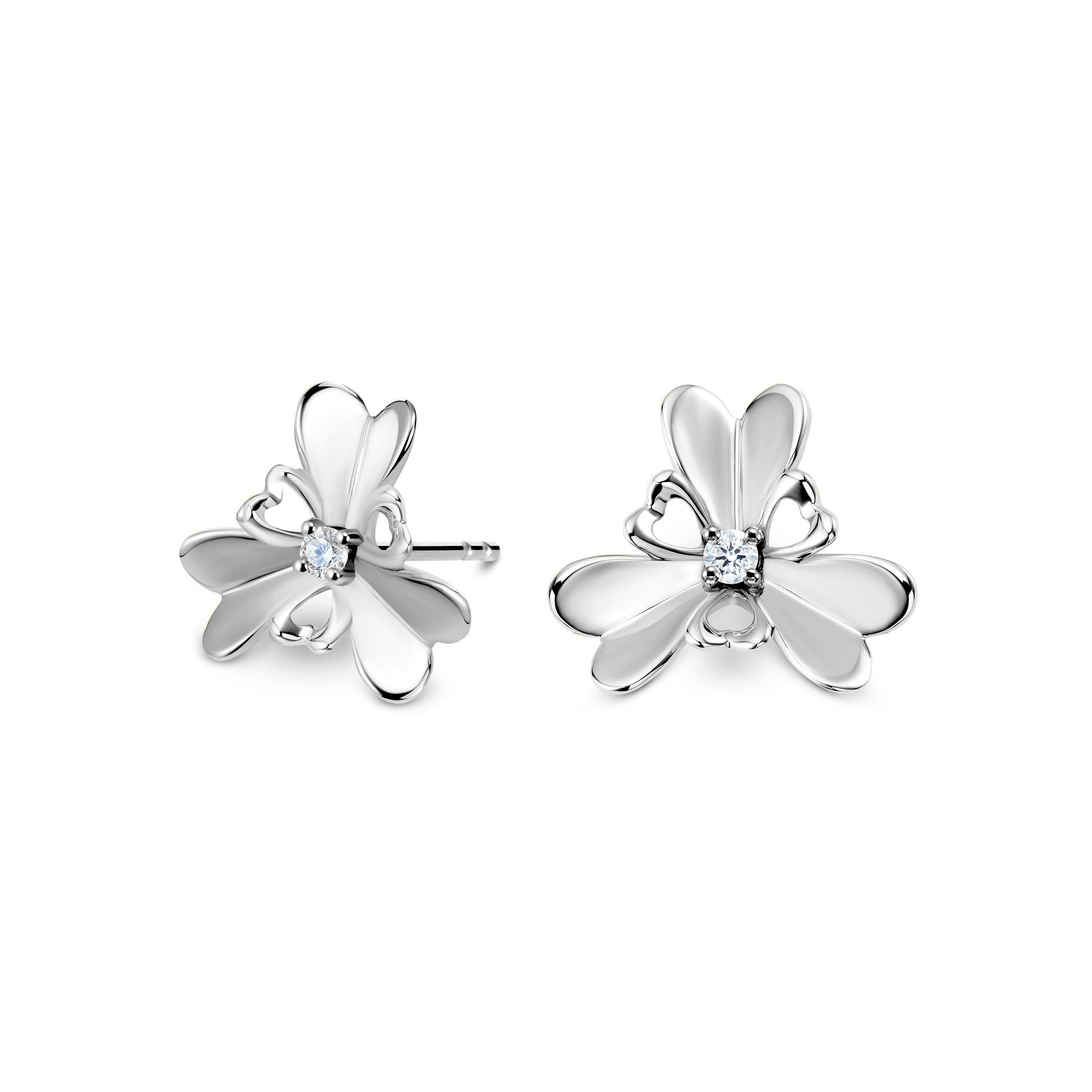 The Wild Heart Earrings | 18k White Gold & Diamond