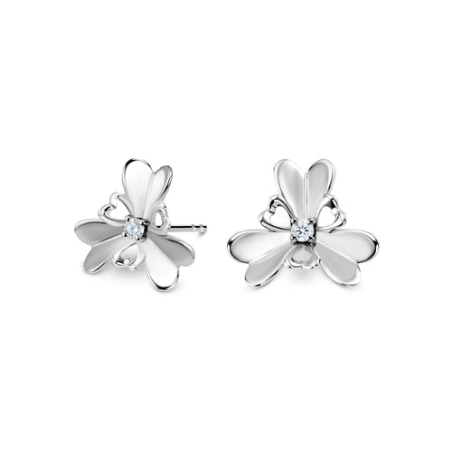 The Wild Heart Earrings | 18k White Gold & Diamond