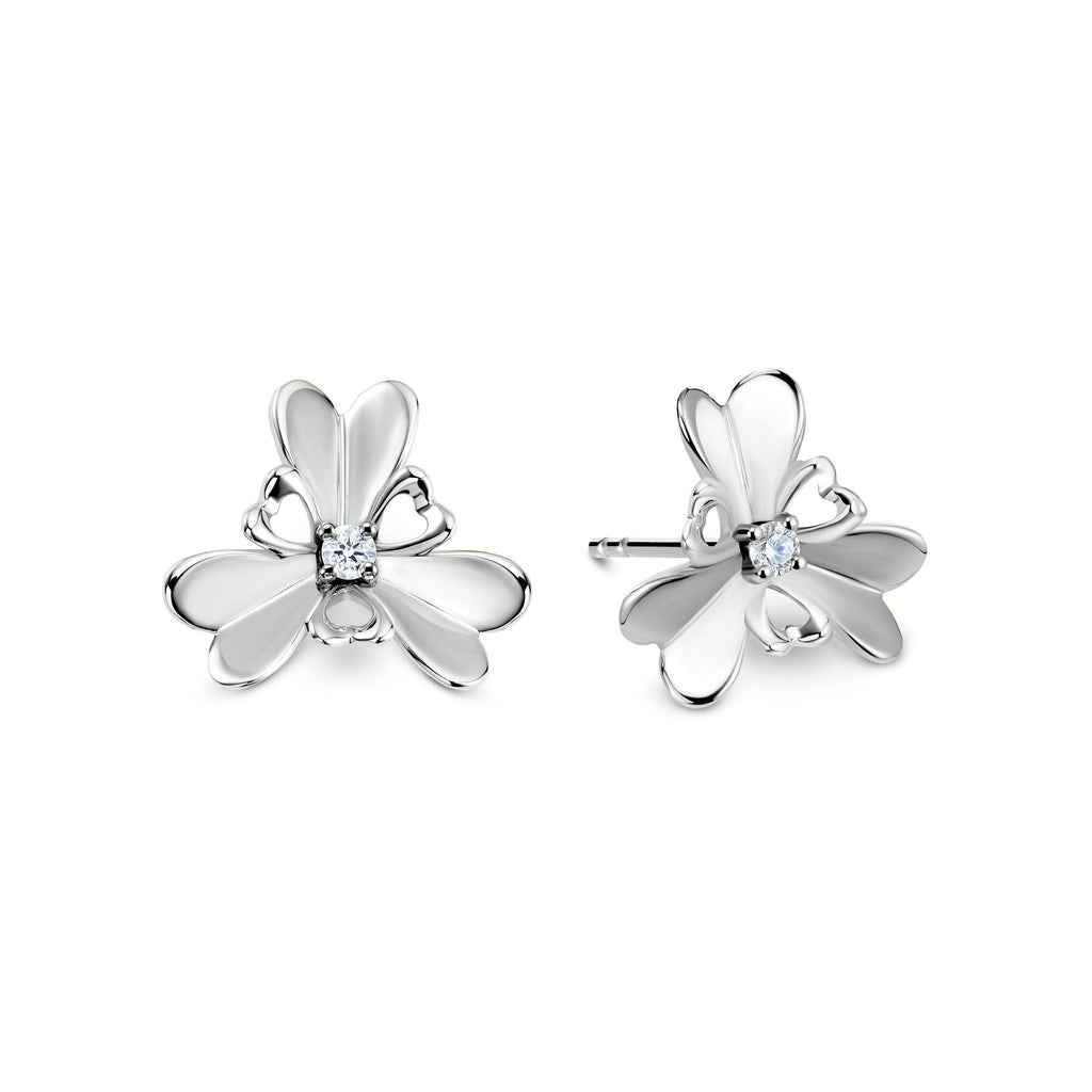The Wild Heart Earrings | 18k White Gold & Diamond