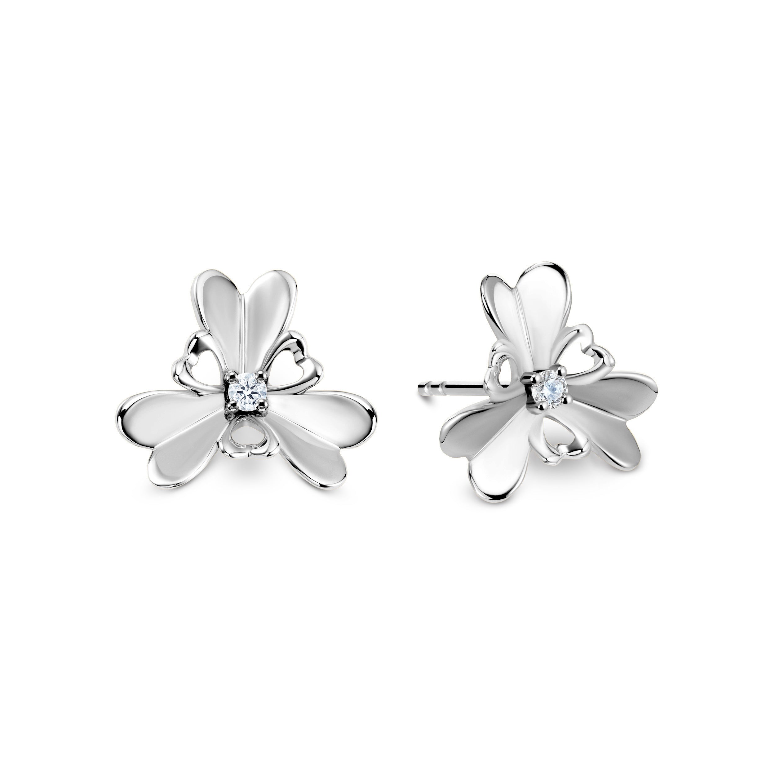The Wild Heart Earrings | 18k White Gold & Diamond