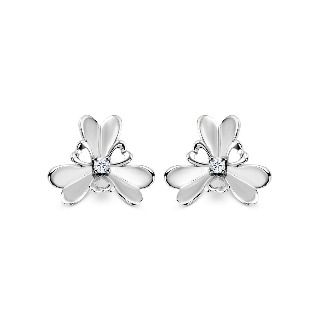 The Wild Heart Earrings | 18k White Gold & Diamond