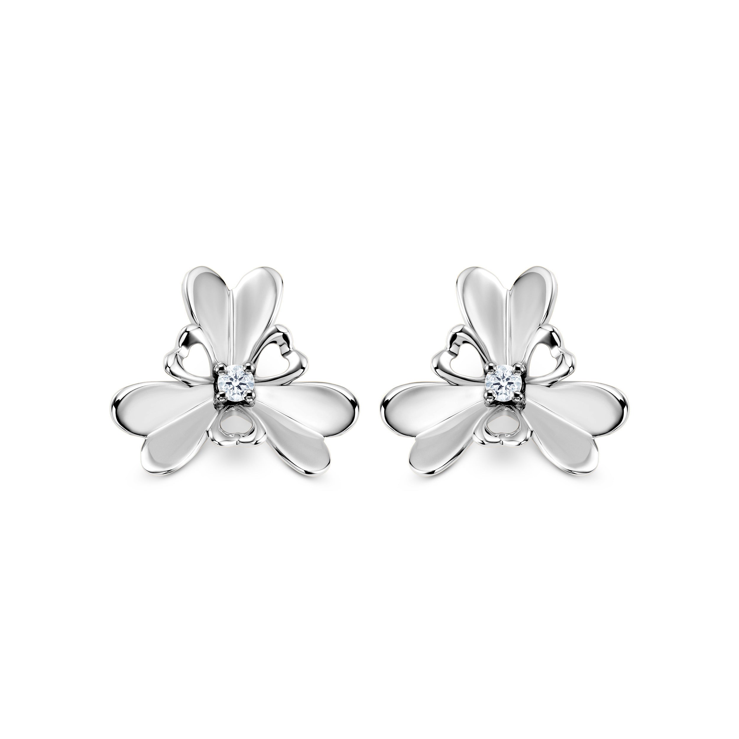 The Wild Heart Earrings | 18k White Gold & Diamond