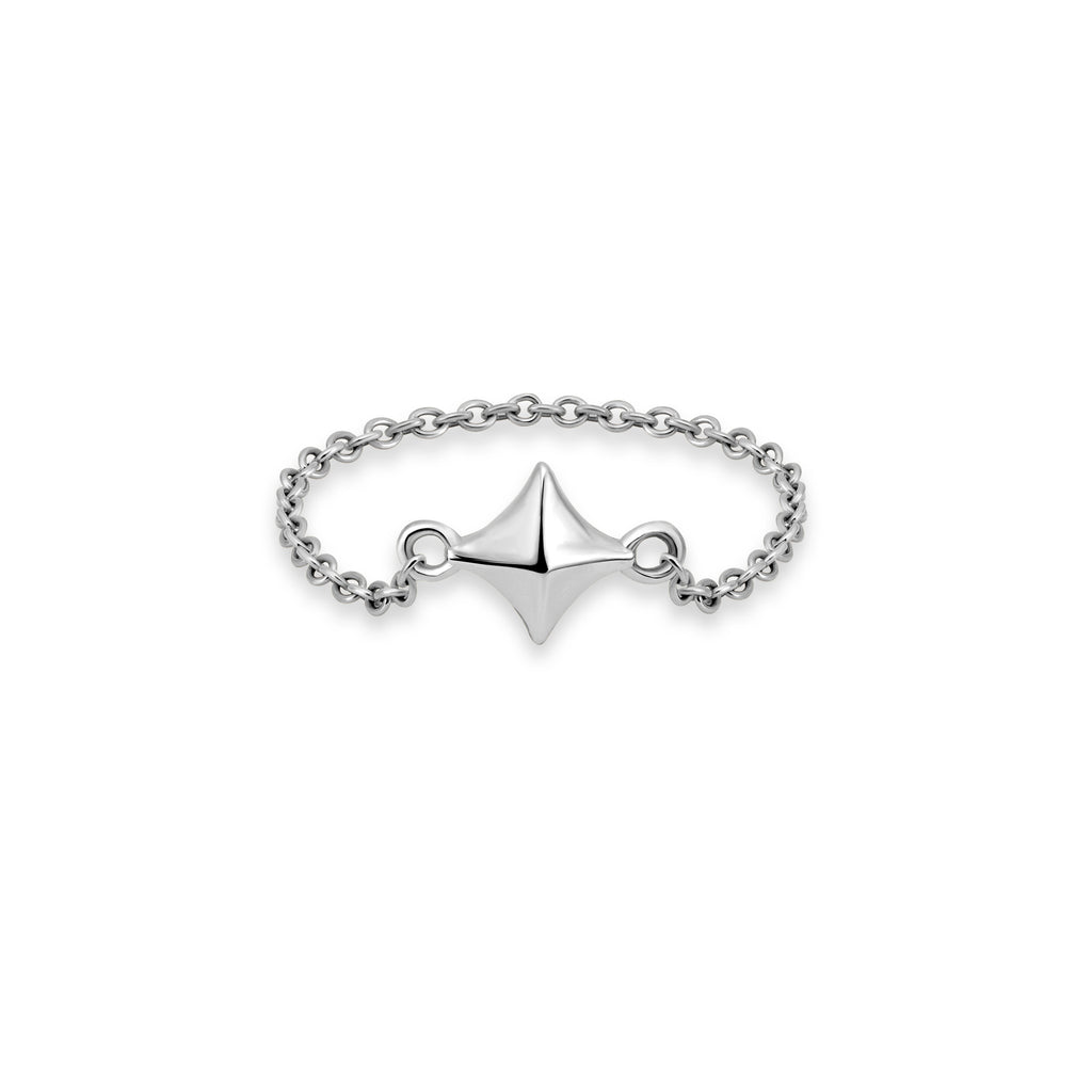The Free Spirit Chain Ring | 18k White Gold