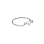 The Free Spirit Chain Ring | 18k White Gold