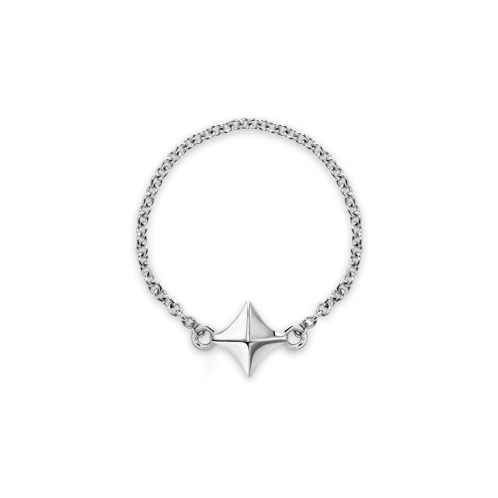 The Free Spirit Chain Ring | 18k White Gold