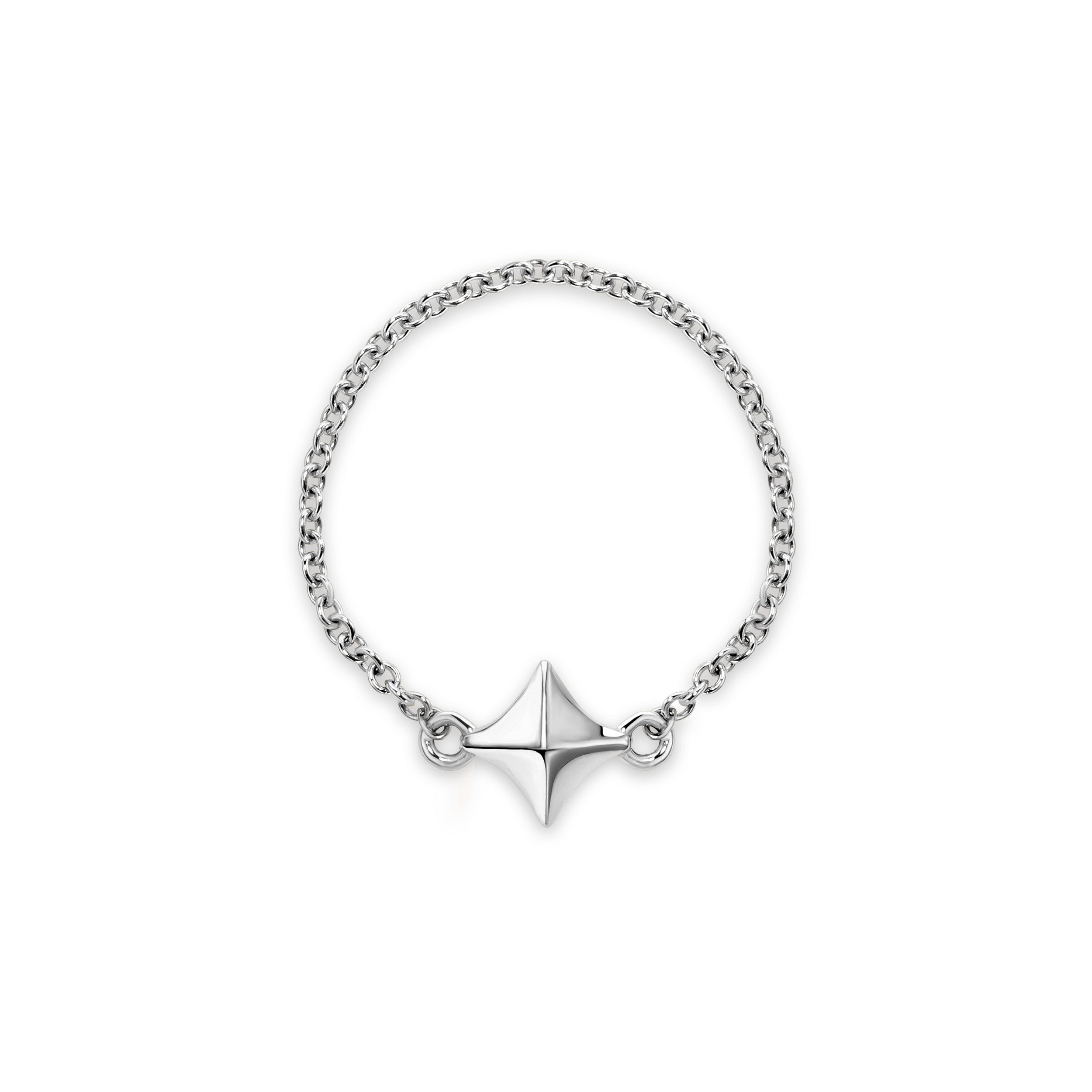 The Free Spirit Chain Ring | 18k White Gold
