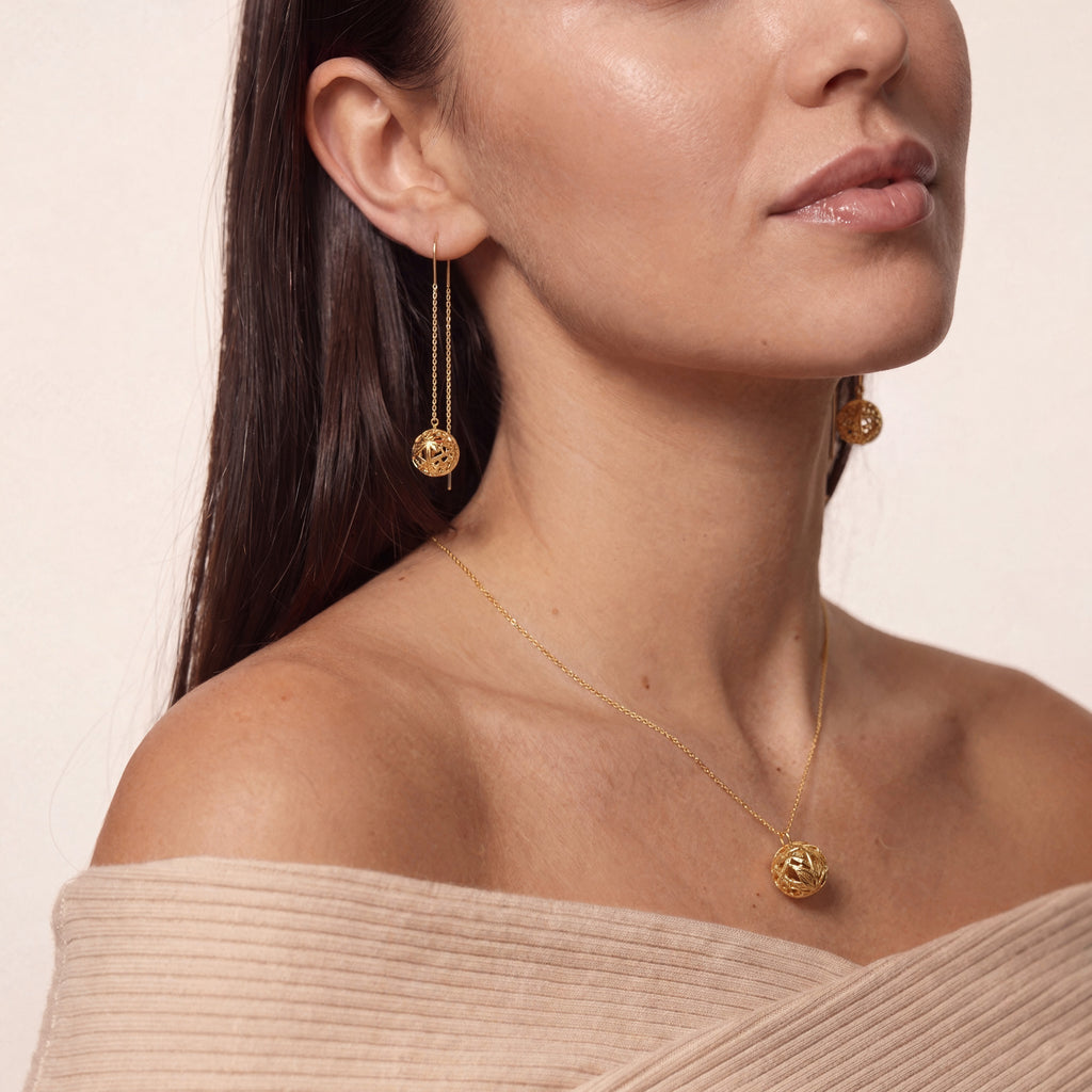 The Golden Wish Earrings | 18k Solid Gold