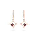 The Gilded Sky Earrings | 18k Rose Gold & Ruby