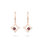 The Gilded Sky Earrings | 18k Rose Gold & Ruby
